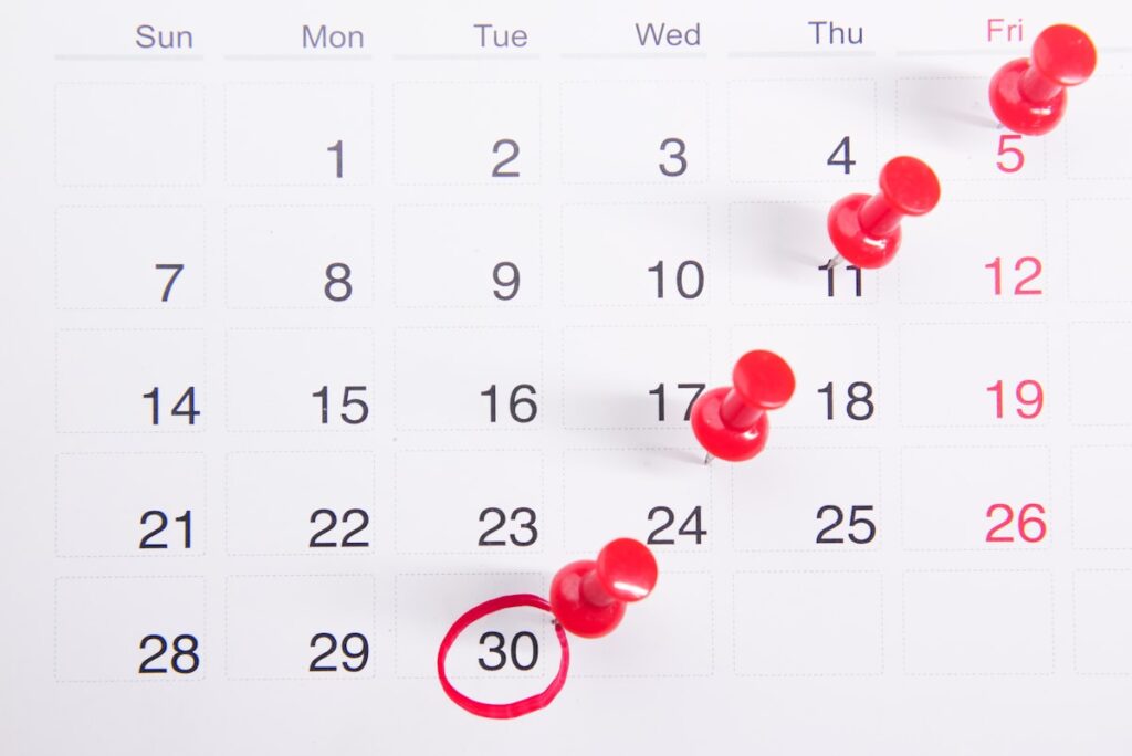 Calendrier — calcul du délai de recours contre un permis de construire